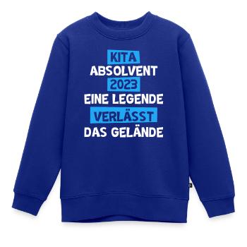 Kita Absolvent 2023 Kita Abgänger - Kinder Premium Organic Sweatshirt - Royalblau - Vorne - AI Model Kid Female (0cm)
