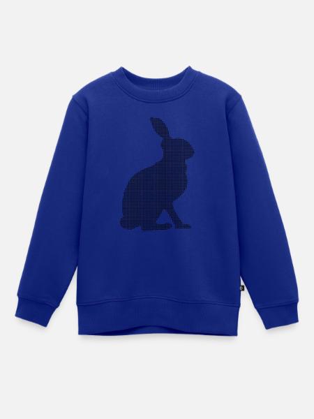 Hase - Kinder Premium Organic Sweatshirt - Royalblau