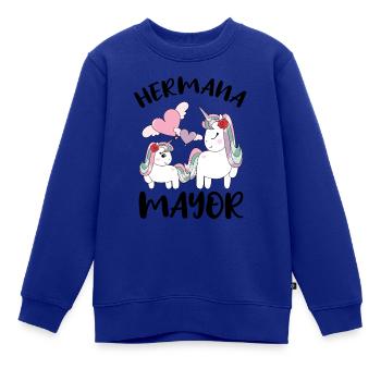 Niñas Dulce Unicornio Chica Futura Hermana Mayor - Kinder Premium Organic Sweatshirt - Royalblau - Vorne - AI Model Kid Female (0cm)