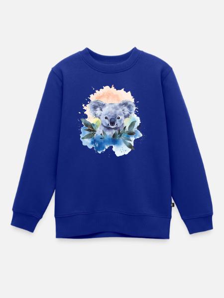 Entzückende Aquarell-koala-kunst - Kinder Premium Organic Sweatshirt - Royalblau
