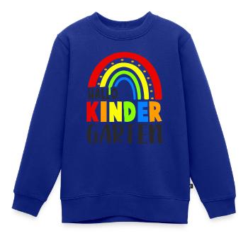 Hallo Kindergarten Gruppe Kita 1. Tag Tagesstätte - Kinder Premium Organic Sweatshirt - Royalblau - Vorne - AI Model Kid Female (0cm)