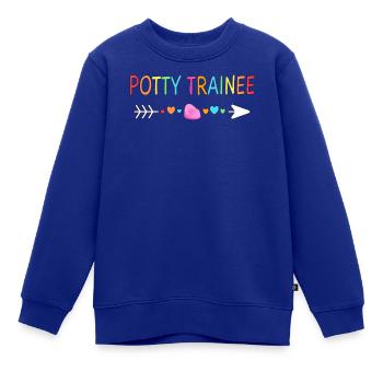 Potty Trainee Töpchen Training Motivation - Kinder Premium Organic Sweatshirt - Royalblau - Vorne - AI Model Kid Female (0cm)
