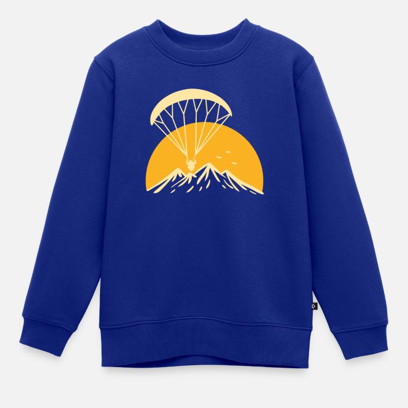 Paramotoring Retro - Kinder Premium Organic Sweatshirt - Royalblau