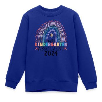 Kindergarten Absolvent 2024 Regenbogen Einschulung - Kinder Premium Organic Sweatshirt - Royalblau - Vorne - AI Model Kid Female (0cm)