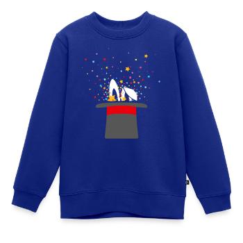 Zauberhut Hase Hasenohren Zauberkünstler Hexerei - Kinder Premium Organic Sweatshirt - Royalblau - Vorne - AI Model Kid Female (0cm)