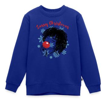 Sassy Christmas Afrolook Schneeflocken - Kinder Premium Organic Sweatshirt - Royalblau - Vorne - AI Model Kid Female (0cm)