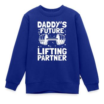 Dadd'y lifting Bodybuilding Bodybuilder Kraftsport - Kinder Premium Organic Sweatshirt - Royalblau - Vorne - AI Model Kid Female (0cm)