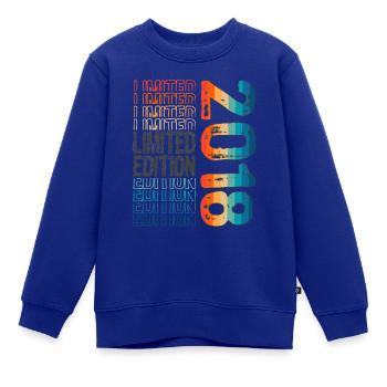 Limited Edition seit 2018 Geburtstag Vintage 2018 - Kinder Premium Organic Sweatshirt - Royalblau - Vorne - AI Model Kid Female (0cm)