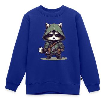 Prinz der Diebe: Waschbär - Kinder Premium Organic Sweatshirt - Royalblau - Vorne - AI Model Kid Female (0cm)