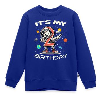 It's My 2nd Birthday Boy Little Astronaut B-Day - Kinder Premium Organic Sweatshirt - Royalblau - Vorne - AI Model Kid Female (0cm)