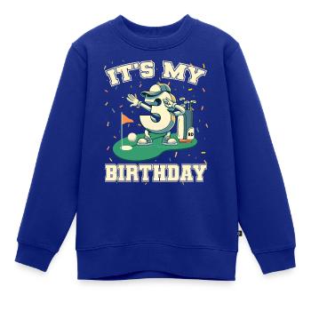 It's My Birthday Boy 3rd Golf B-day Golfing - Kinder Premium Organic Sweatshirt - Royalblau - Vorne - AI Model Kid Female (0cm)