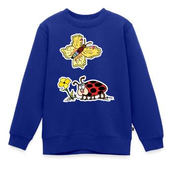 Maybug - fasziniert vom bunten Schmetterling - Kinder Premium Organic Sweatshirt - Royalblau - Vorne - AI Model Kid Female (0cm)