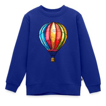 Heißluftballon - Kinder Premium Organic Sweatshirt - Royalblau - Vorne - AI Model Kid Female (0cm)