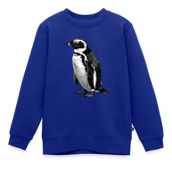 Pinguin - Kinder Premium Organic Sweatshirt - Royalblau - Vorne - AI Model Kid Female (0cm)