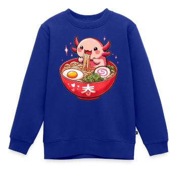 Cute Axolotl Ramen - Kinder Premium Organic Sweatshirt - Royalblau - Vorne - AI Model Kid Female (0cm)