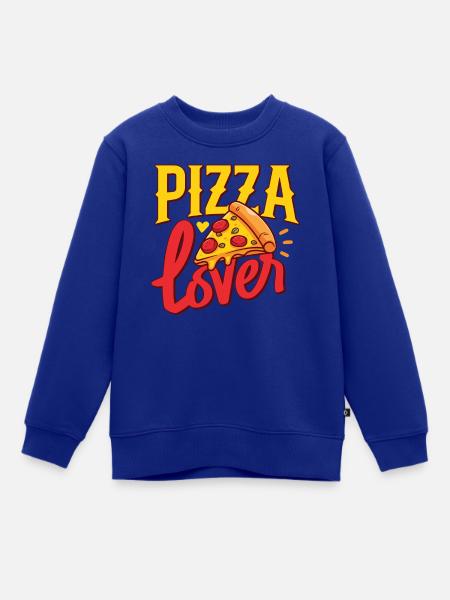 Pizza Lover - Kinder Premium Organic Sweatshirt - Royalblau