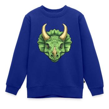 Triceratops - Kinder Premium Organic Sweatshirt - Royalblau - Vorne - AI Model Kid Female (0cm)
