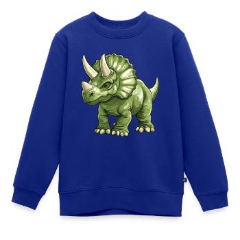 Triceratops - Kinder Premium Organic Sweatshirt - Royalblau - Vorne - AI Model Kid Female (0cm)