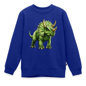 Triceratops - Kinder Premium Organic Sweatshirt - Royalblau - Vorne - AI Model Kid Female (0cm)