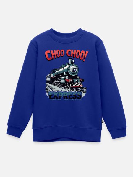 LOKOMOTIVE - Kinder Premium Organic Sweatshirt - Royalblau