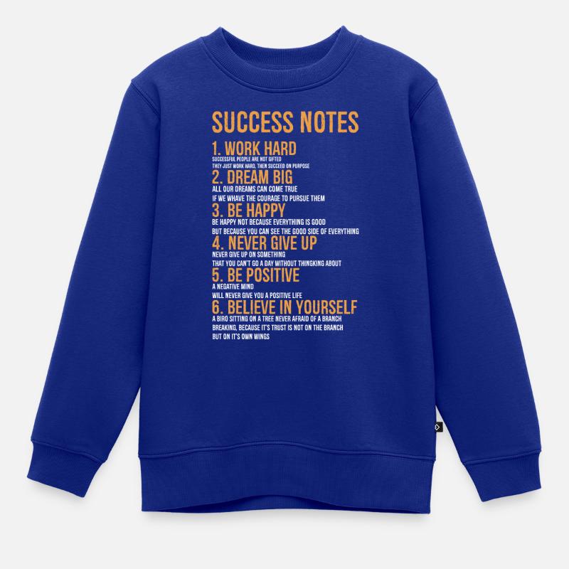 Notes de réussite - Sweat Premium enfant bio - bleu roi