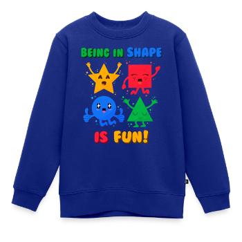 Funny Shapes (Kawaii) - Kinder Premium Organic Sweatshirt - Royalblau - Vorne - AI Model Kid Female (0cm)