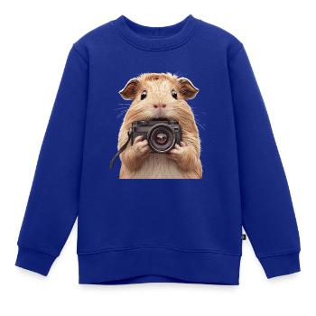 Meerschweinchen - Kinder Premium Organic Sweatshirt - Royalblau - Vorne - AI Model Kid Female (0cm)