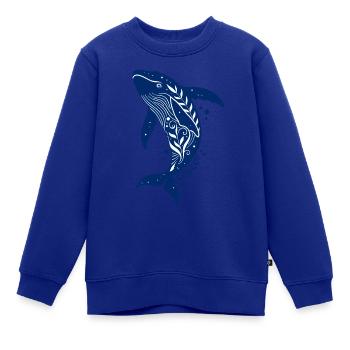 Der blauer Wal fisch - Kinder Premium Organic Sweatshirt - Royalblau - Vorne - AI Model Kid Female (0cm)