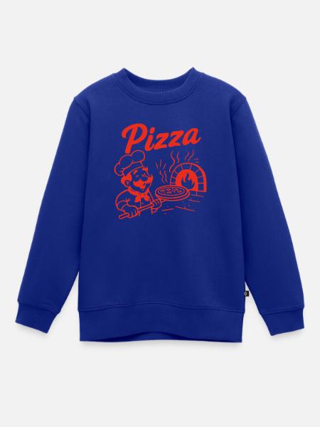 Pizzabäcker Retro Design - Kinder Premium Organic Sweatshirt - Royalblau