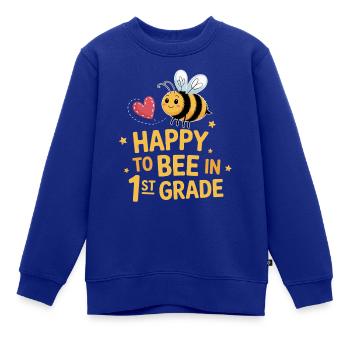 Happy To Bee In 1st Grade Biene Einschulung - Kinder Premium Organic Sweatshirt - Royalblau - Vorne - AI Model Kid Female (0cm)
