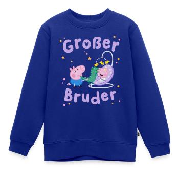 Peppa Pig Design Großer Bruder Schorsch Mit Evie - Kinder Premium Organic Sweatshirt - Royalblau - Vorne - AI Model Kid Female (0cm)