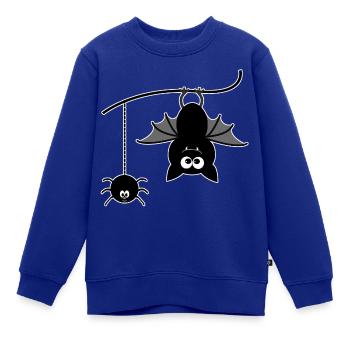 Fledermaus und Spinne - Kinder Premium Organic Sweatshirt - Royalblau - Vorne - AI Model Kid Female (0cm)