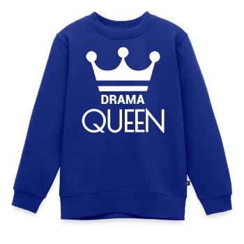 DRAMA QUEEN - Kinder Premium Organic Sweatshirt - Royalblau - Vorne - AI Model Kid Female (0cm)