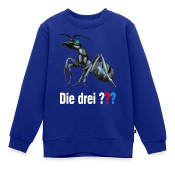 Die Drei ??? und der Ameisenmensch mit Logo - Kinder Premium Organic Sweatshirt - Royalblau - Vorne - AI Model Kid Female (0cm)