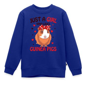 Meerschweinchen - Kinder Premium Organic Sweatshirt - Royalblau - Vorne - AI Model Kid Female (0cm)