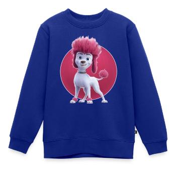 100% Wolf Freddy Pose - Kinder Premium Organic Sweatshirt - Royalblau - Vorne - AI Model Kid Female (0cm)