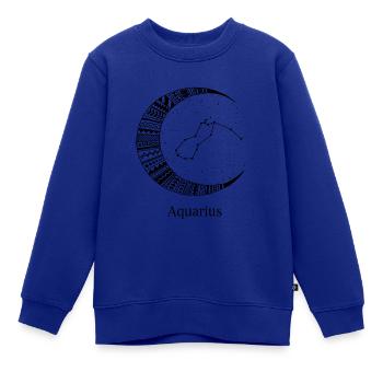 Wassermann Sternbild - Kinder Premium Organic Sweatshirt - Royalblau - Vorne - AI Model Kid Female (0cm)
