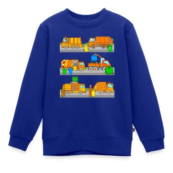 Müllauto Müllwagen Kind Kleinkind - Kinder Premium Organic Sweatshirt - Royalblau - Vorne - AI Model Kid Female (0cm)