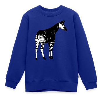 Okapi - Kinder Premium Organic Sweatshirt - Royalblau - Vorne - AI Model Kid Female (0cm)