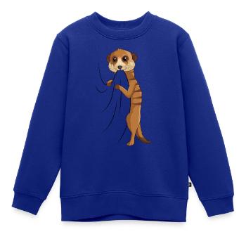 Erdmännchen - Kinder Premium Organic Sweatshirt - Royalblau - Vorne - AI Model Kid Female (0cm)
