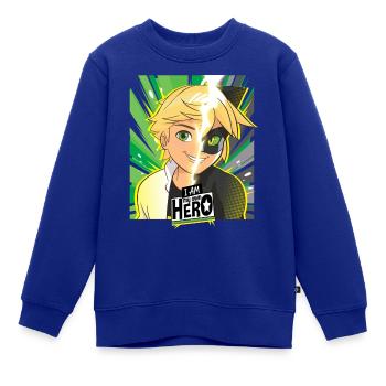 Miraculous I Am My Own Hero Adrien Cat Noir - Kinder Premium Organic Sweatshirt - Royalblau - Vorne - AI Model Kid Female (0cm)