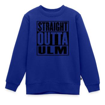 Gerade Outta Ulm - Kinder Premium Organic Sweatshirt - Royalblau - Vorne - AI Model Kid Female (0cm)