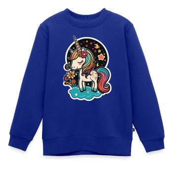 Süßes magisches Einhorn für Kita und Schule - Kinder Premium Organic Sweatshirt - Royalblau - Vorne - AI Model Kid Female (0cm)