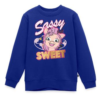 My Little Pony Sassy But Sweet Mit Fluttershy - Kinder Premium Organic Sweatshirt - Royalblau - Vorne - AI Model Kid Female (0cm)