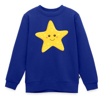Seestern - Kinder Premium Organic Sweatshirt - Royalblau - Vorne - AI Model Kid Female (0cm)