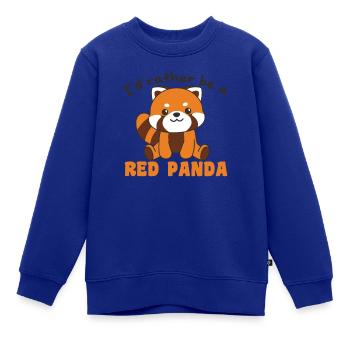 Ich wäre lieber ein Roter Panda süße Roter Panda - Kinder Premium Organic Sweatshirt - Royalblau - Vorne - AI Model Kid Female (0cm)