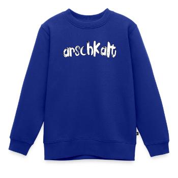 Arschkalt, kälte frost Winter Statement Spruch - Kinder Premium Organic Sweatshirt - Royalblau - Vorne - AI Model Kid Female (0cm)