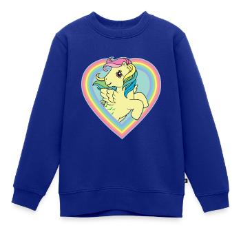 My Little Pony Retro Pony Im Regenbogen-Herz - Kinder Premium Organic Sweatshirt - Royalblau - Vorne - AI Model Kid Female (0cm)