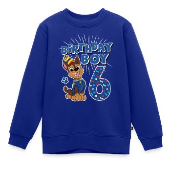 Paw Patrol 6 Jahre alt Geburtstag Chase - Kinder Premium Organic Sweatshirt - Royalblau - Vorne - AI Model Kid Female (0cm)