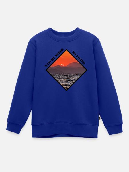 Natur - Kinder Premium Organic Sweatshirt - Royalblau